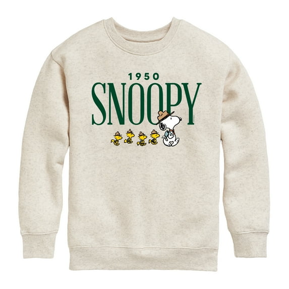 Peanuts - Snoopy 1950 Camping - Toddler & Youth Crewneck Fleece Sweatshirt