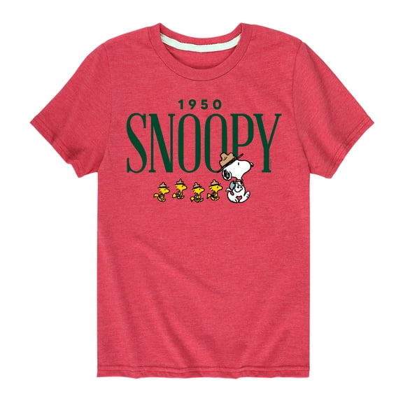 Peanuts - Snoopy 1950 Camping - Toddler & Youth Short Sleeve Graphic T-Shirt