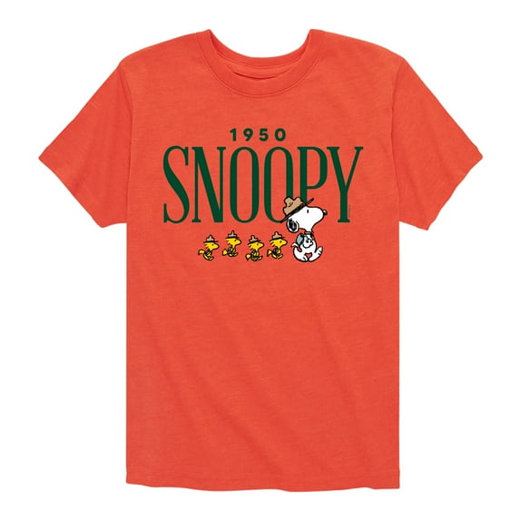 Peanuts - Snoopy 1950 Camping - Toddler & Youth Short Sleeve Graphic T-Shirt