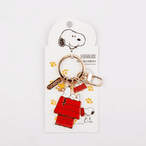 Peanuts Snoopy 70 Anniversary Keychain, Cartoon Key Holder, Snoopy Lover Gift, Collectible Keyring