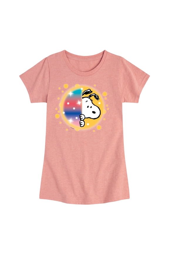 - Snoopy Graffiti Peek - Toddler & Youth Girls Short Sleeve Graphic T-Shirt