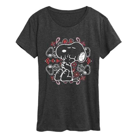 Peanuts - Snoopy American Hug Paisley Short Sleeve Graphic T-Shirt