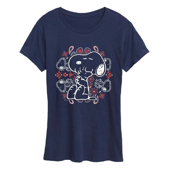 Peanuts - Snoopy American Hug Paisley Short Sleeve Graphic T-Shirt