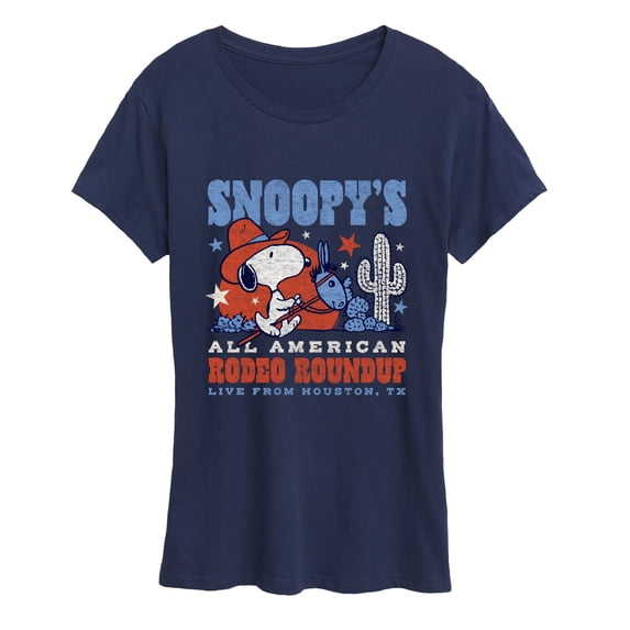 Peanuts - Snoopy American Rodeo Women's Short Sleeve Graphic T-Shirt