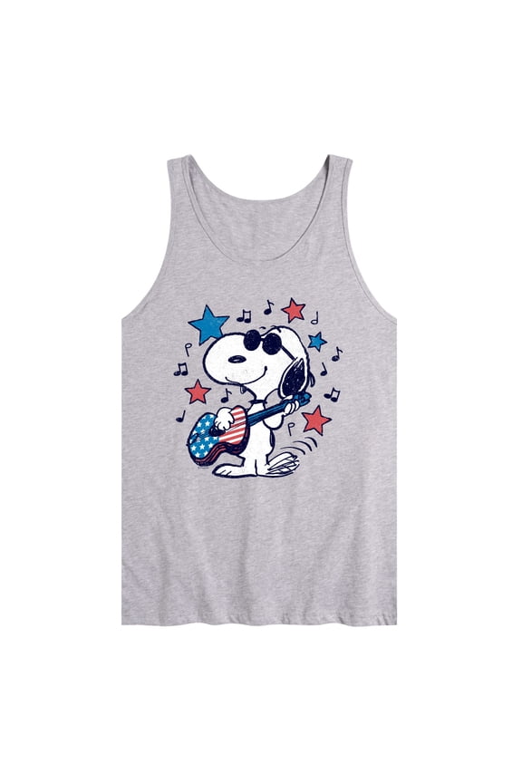 - Snoopy Americana Guitar - Men's Sleeveless Graphic Tank