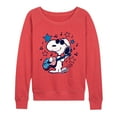 thumbnail image 1 of Peanuts - Snoopy Americana Guitar - Women's French Terry Long Sleeve Pullover, 1 of 4