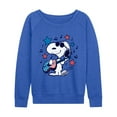 thumbnail image 1 of Peanuts - Snoopy Americana Guitar - Women's French Terry Long Sleeve Pullover, 1 of 4