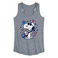 thumbnail image 1 of Peanuts - Snoopy Americana Guitar - Women's Racerback Graphic Tank, 1 of 5