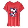 thumbnail image 1 of Peanuts - Snoopy Americana Guitar - Women's Short Sleeve Graphic T-Shirt, 1 of 5
