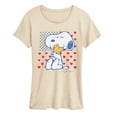 thumbnail image 1 of Peanuts - Snoopy Americana Heart Flag Short Sleeve Graphic T-Shirt, 1 of 6