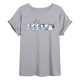 thumbnail image 1 of Peanuts - Snoopy Americana Lineup - Juniors Oversized Graphic T-Shirt, 1 of 5