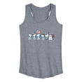 thumbnail image 1 of Peanuts - Snoopy Americana Lineup - Women's Racerback Graphic Tank, 1 of 4