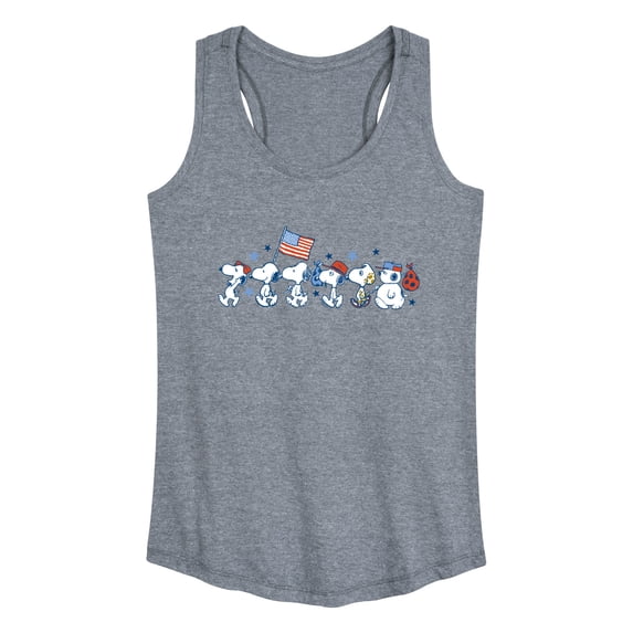 Peanuts - Snoopy Americana Lineup - Women's Racerback Graphic Tank