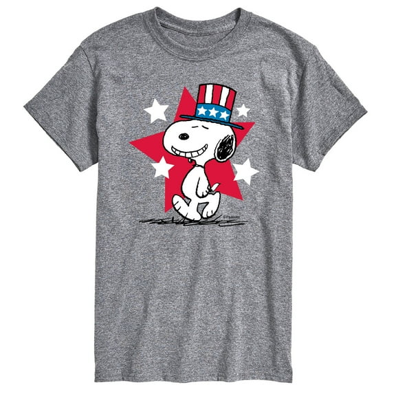Peanuts - Patriotic American Snoopy - 4th of July - Men's Short Sleeve Graphic T-Shirt