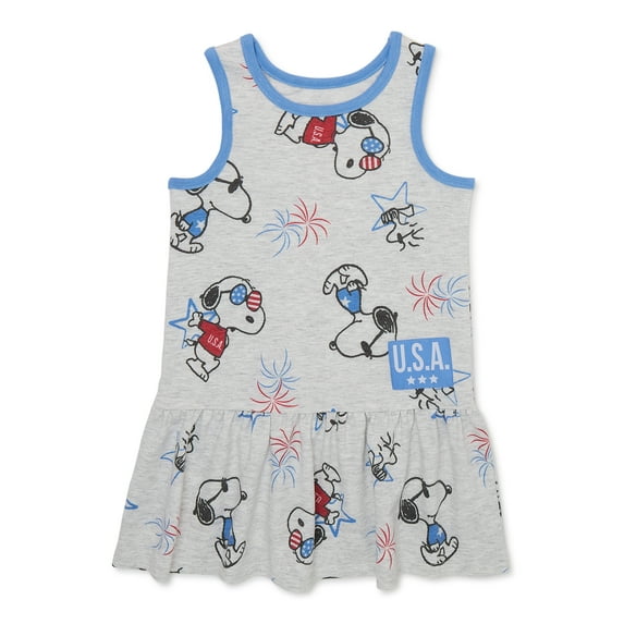 Peanuts Snoopy Americana Toddler Girl Dress, Sizes 12M-5T