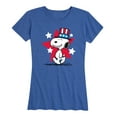 thumbnail image 1 of Peanuts - Snoopy Americana - Women's Short Sleeve Graphic T-Shirt, 1 of 6