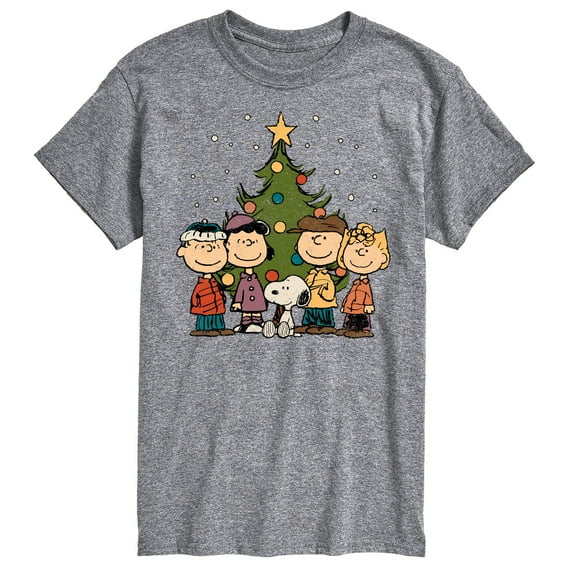 Peanuts - Snoopy And Friends Christmas Tree - Men's Short Sleeve Graphic T-Shirt