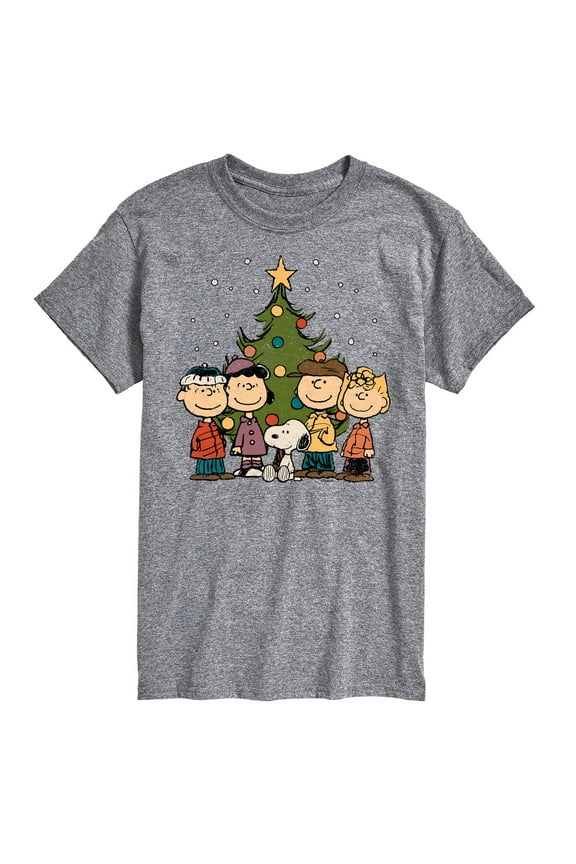 - Snoopy And Friends Christmas Tree - Men's Short Sleeve Graphic T-Shirt