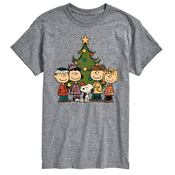 Peanuts - Snoopy And Friends Christmas Tree - Men's Short Sleeve Graphic T-Shirt