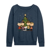 Peanuts - Snoopy And Friends Christmas Tree - Womens French Terry Pullover Sweatshirt