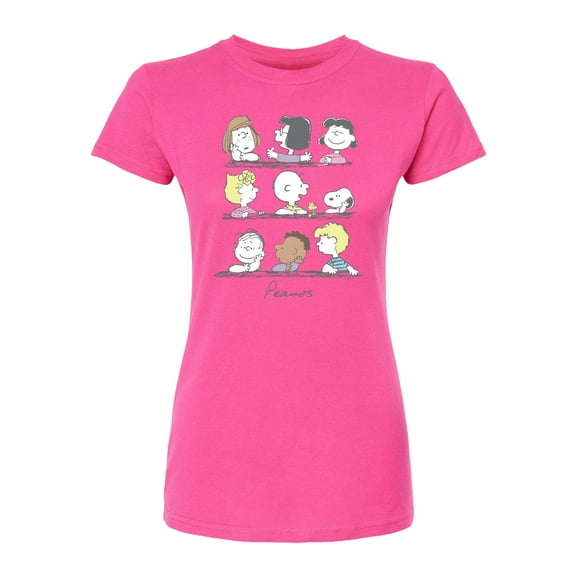Peanuts - Snoopy And Friends - Juniors Fitted Graphic T-Shirt
