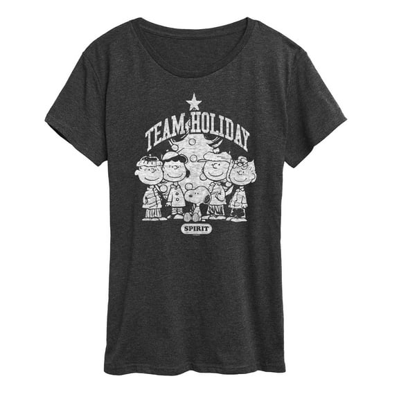 Peanuts - Snoopy And Friends Team Holiday Spirit - Women's Short Sleeve Graphic T-Shirt