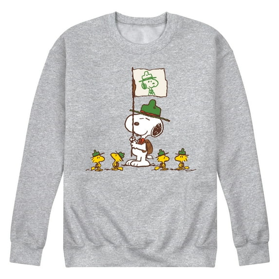 Peanuts - Snoopy And Group - Men's Crew Neck Fleece Pullover