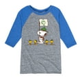 thumbnail image 1 of Peanuts - Snoopy And Group - Toddler & Youth Raglan Graphic T-Shirt, 1 of 4