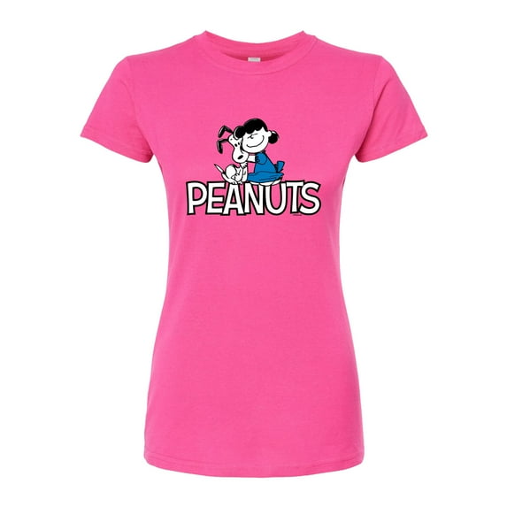 Peanuts - Snoopy And Lucy - Juniors Fitted Tee