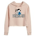 thumbnail image 1 of Peanuts - Snoopy And Lucy Women's Cropped Graphic Hoodie, 1 of 5