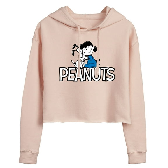 Peanuts - Snoopy And Lucy - Ladies Cropped Hoodie