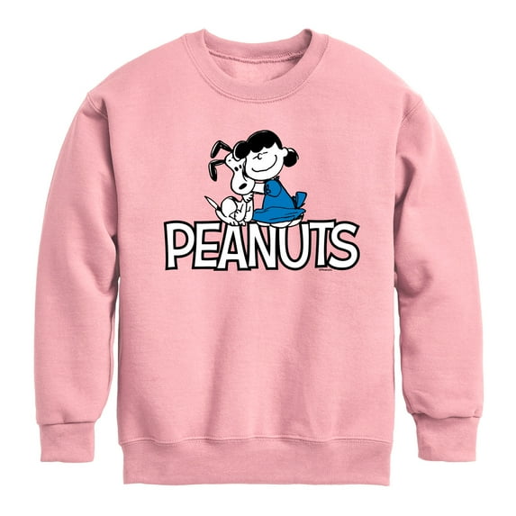 Peanuts - Snoopy And Lucy - Toddler & Youth Crewneck Fleece Sweatshirt