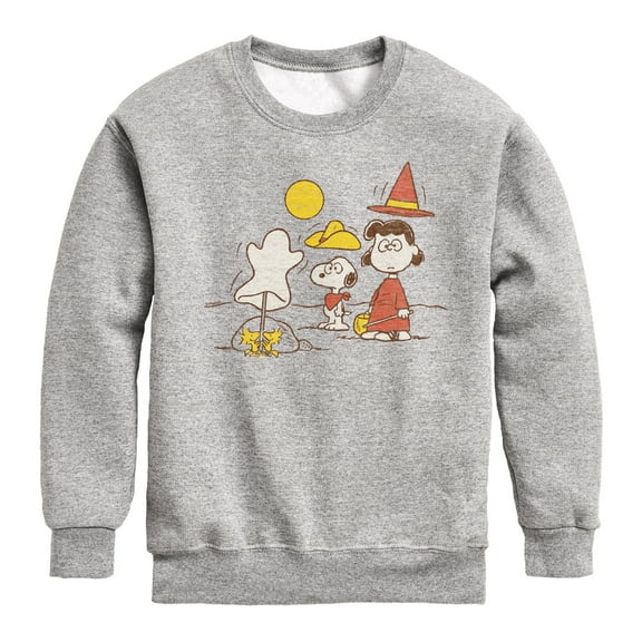 Peanuts - Snoopy And Lucy   - Toddler & Youth Crewneck Fleece Sweatshirt