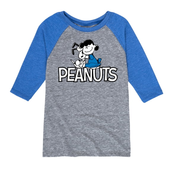 Peanuts - Snoopy And Lucy - Toddler & Youth Raglan Graphic T-Shirt