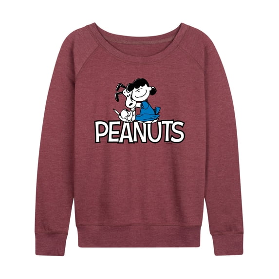 Peanuts - Snoopy And Lucy - Women's Lightweight French Terry Long Sleeve Shirt