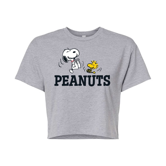 Peanuts - Snoopy And Woodstock Cropped Graphic T-Shirt