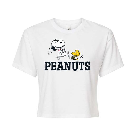 Peanuts - Snoopy And Woodstock Cropped Graphic T-Shirt