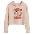 thumbnail image 1 of Peanuts - Snoopy And Woodstock Dance Night - Juniors Cropped Pullover Hoodie, 1 of 6