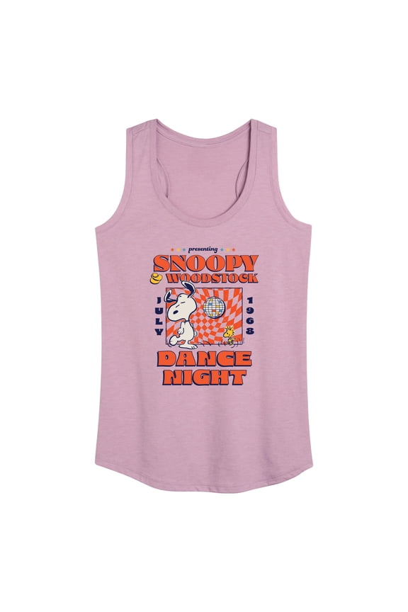 - Snoopy And Woodstock Dance Night - Women's Racerback Tank Top