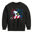 thumbnail image 1 of Peanuts - Snoopy And Woodstock Fireworks  - Toddler & Youth Crewneck Fleece Sweatshirt, 1 of 5