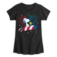 thumbnail image 1 of Peanuts - Snoopy And Woodstock Fireworks  - Toddler & Youth Girls Short Sleeve Graphic T-Shirt, 1 of 5