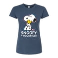 thumbnail image 1 of Peanuts - Snoopy And Woodstock - Juniors Fitted Graphic T-Shirt, 1 of 6