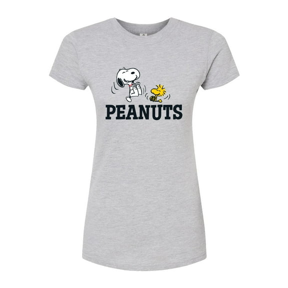 Peanuts - Snoopy And Woodstock - Juniors Fitted Tee