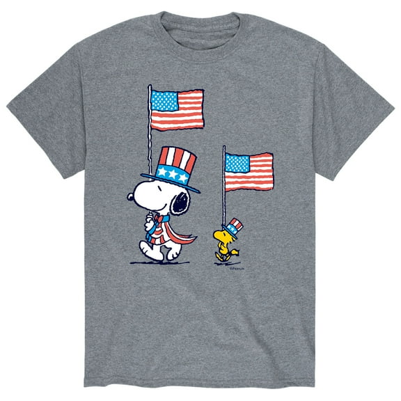 Peanuts - Snoopy And Woodstock March - Men's Short Sleeve Graphic T-Shirt