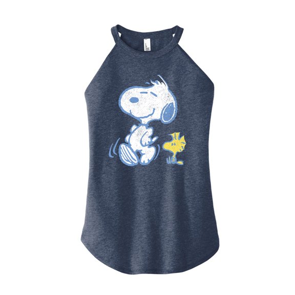Peanuts - Snoopy And Woodstock Pastels - High Neck Tank