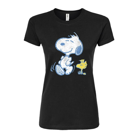 Peanuts - Snoopy And Woodstock Pastels - Juniors Fitted Tee