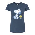 thumbnail image 1 of Peanuts - Snoopy And Woodstock Pastels - Juniors Fitted Tee, 1 of 5