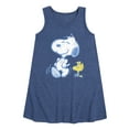 thumbnail image 1 of Peanuts - Snoopy And Woodstock Pastels - Toddler & Youth Girls A-line Dress, 1 of 5