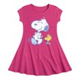 thumbnail image 1 of Peanuts - Snoopy And Woodstock Pastels - Toddler & Youth Girls Fit & Flare Dress, 1 of 1