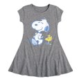 thumbnail image 1 of Peanuts - Snoopy And Woodstock Pastels - Toddler & Youth Girls Fit & Flare Dress, 1 of 1